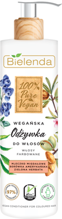 Bielenda - 100% Pure Vegan - Wegańska ODŻYWKA do włosów WŁOSY FARBOWANE 240ml 5902169039417