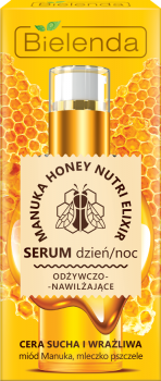 Bielenda - Manuka Honey Nutri Elixir - Odżywczo-nawilżające SERUM na dzień i noc skóra sucha i wrażliwa 30g 5902169032906