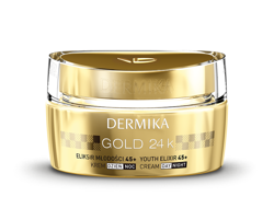 Dermika - Gold 24k Total Benefit 45+ - ELIKSIR MŁODOŚCi luksusowy krem na DZIEŃ i NOC 50ml 5902046690021