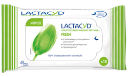 Lactacyd - Chusteczki do higieny intymnej FRESH 15 sztuk 5391520943553