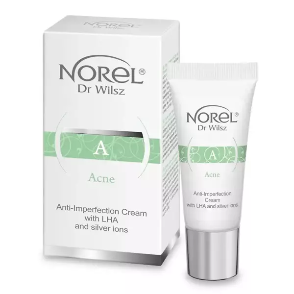 Norel HOME - Acne - Anti Imperfection Cream with AHA and Silver Ions / Krem na niedoskonałości z LHA i jonami srebra 15ml  DS 501 5902194140102