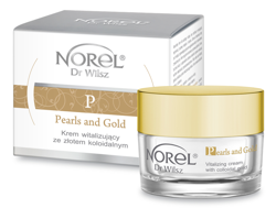 Norel HOME - /ExpDate31/08/23/ Perły i Złoto - Vitalizing Cream With Colloidal Gold / Krem witalizujący ze złotem koloidalnym 50+ 50ml  DK 078 5902194140478