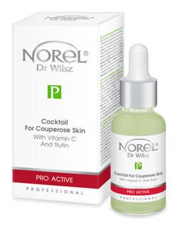 Norel - PRO ACTIVE - Cocktail For Couperose Skin With Vitamin C And Rutin (Koktajl dla cer naczyniowych z witaminą C i rutyną) 30ml 5902194141192 PA 377