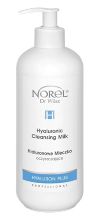 Norel - (UWAGA: BRAK DOZOWNIKA) Hyaluron Plus - Hyaluronic Cleansing Milk (Hialuronowe mleczko oczyszczające) 500ml 5902194140843 PM 205